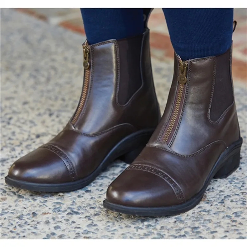 Dublin Junior Altitude Zip Paddock Boots Brown-1